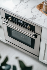 This image shows an oven being preheated to the desired temperature
