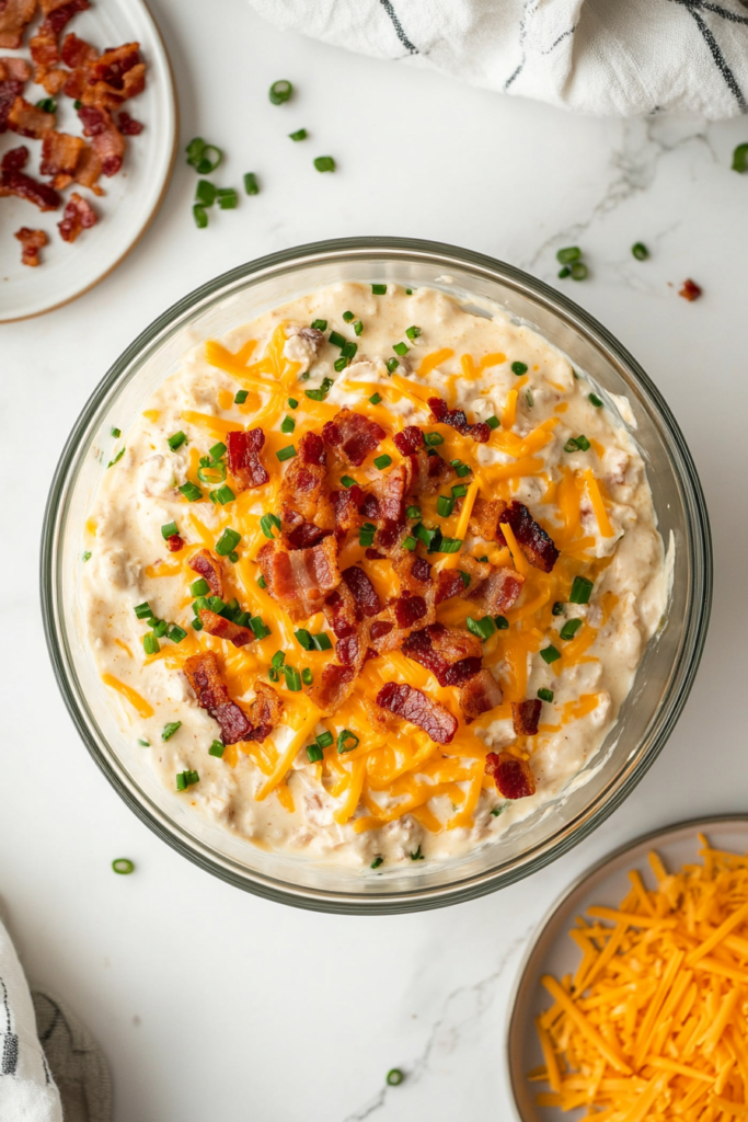 adding-crispy-bacon-and-shredded-cheese-to-chicken-salad-mixture-2178460-683x1024
