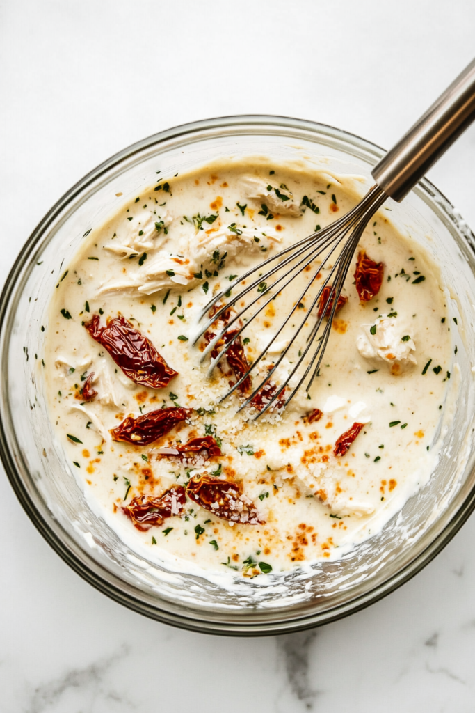 mixing-tuscan-sauce-with-heavy-cream-chicken-broth-and-sundried-tomatoes-8432087-683x1024