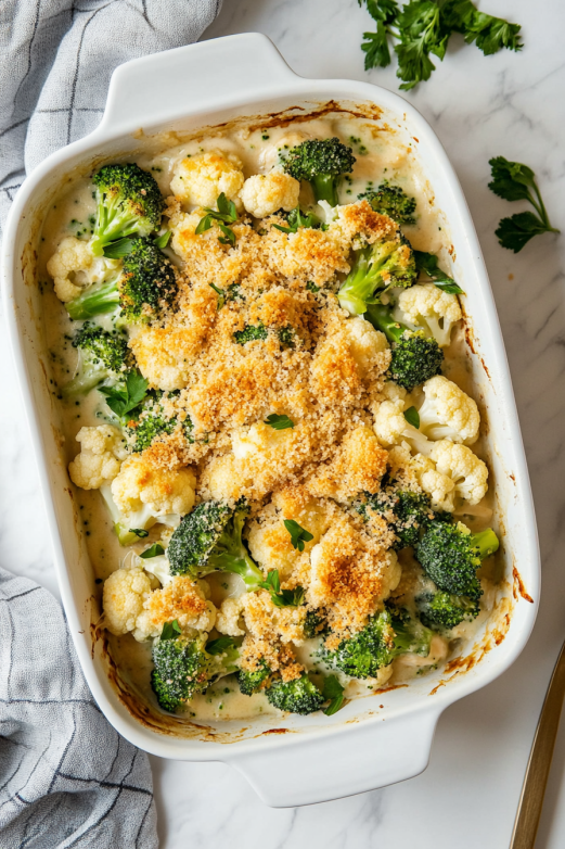 creamy-broccoli-cauliflower-chicken-casserole